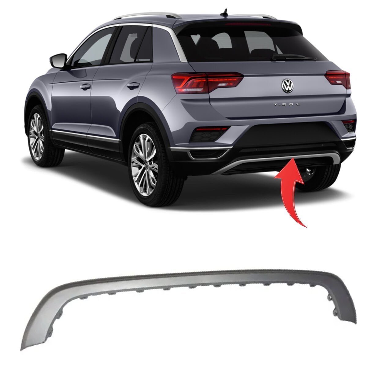 Vw T-Roc Arka Tampon Spoiler Süsü [2GA807725]