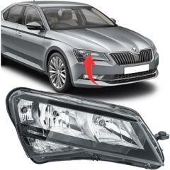 Skoda SuperB Sağ Ön Far [3V1941016]