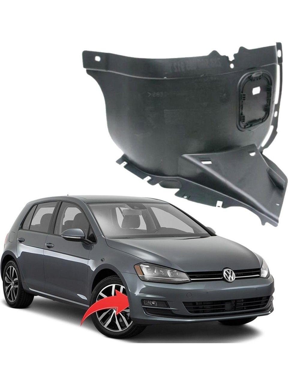 Vw Golf 7 Sağ Ön Çamurluk Davlumbaz Küçük[5G0805912F]