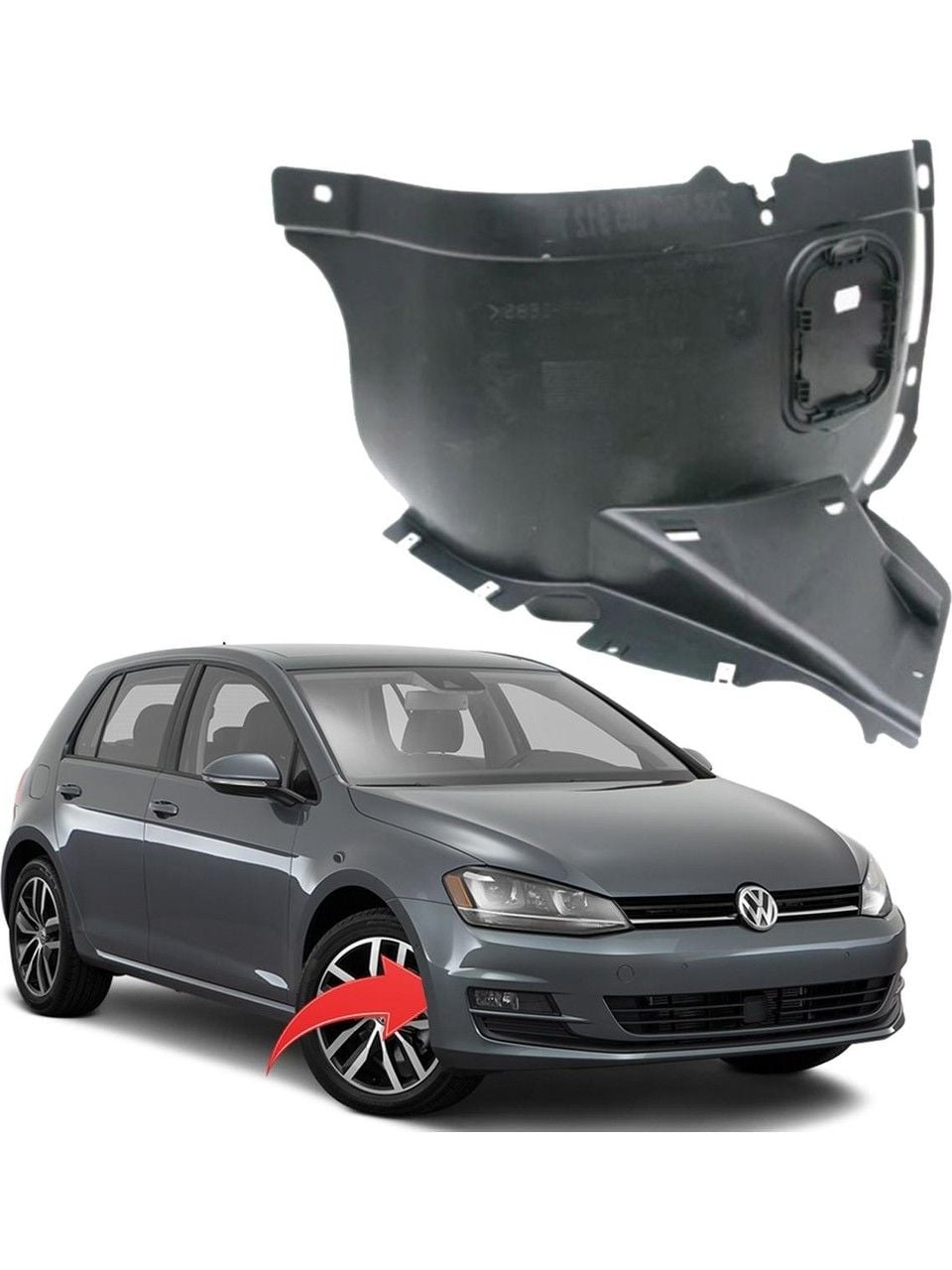 Vw Golf 7 Sağ Ön Çamurluk Davlumbaz Küçük[5G0805912F]