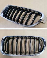 BMW 3 Serisi F30 / LCI Sport Ön Panjur Seti (Sağ–Sol) | Krom-Siyah | 2012–2018